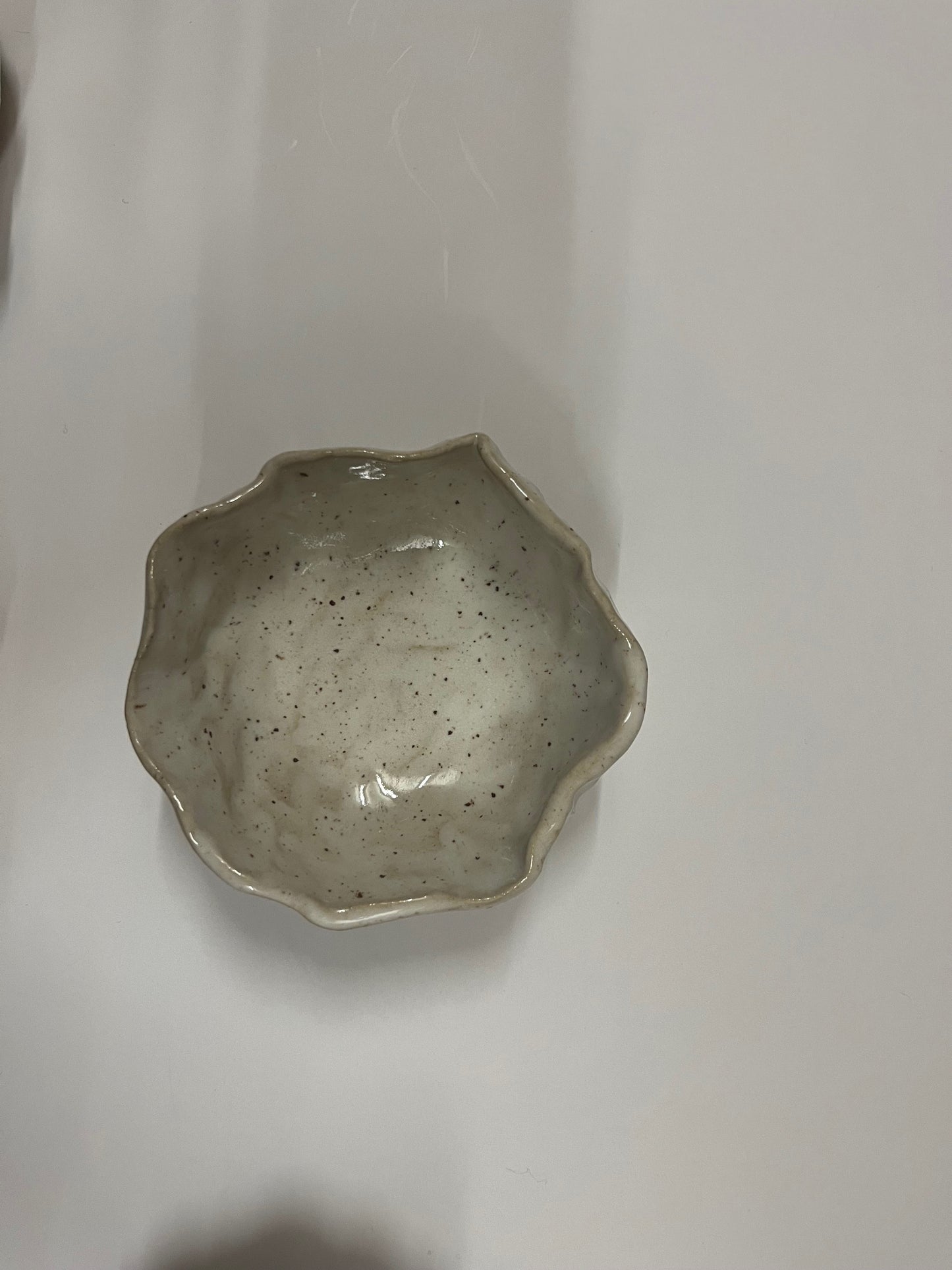 Stoneware schaal gespikkeld
